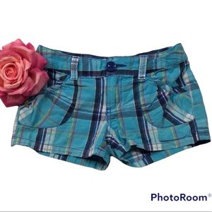 SO Brand Teal Plaid Shorts size 7